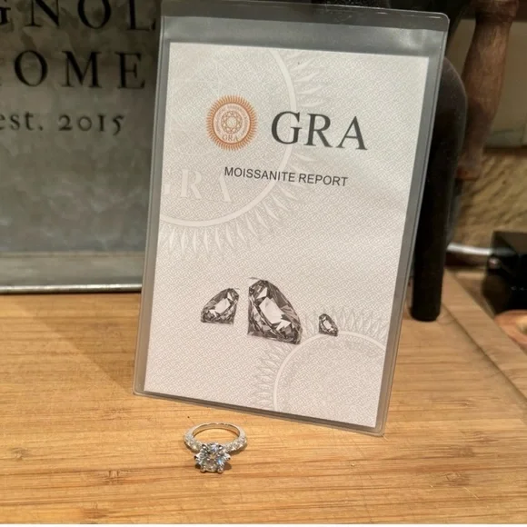 3 Carat Moissanite Ring Size 6 - Picture 5 of 9